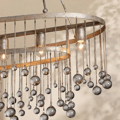 Aubrey Crystal Ball Oval Chandelier 7 Lights - Cyran Lamps
