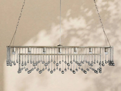 Aubrey Crystal Ball Rectangular Chandelier 47'' 60'' - Cyran Lamps
