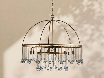 Aubrey Crystal Ball Round Chandelier 5 Light / 8 Light - Cyran Lamps