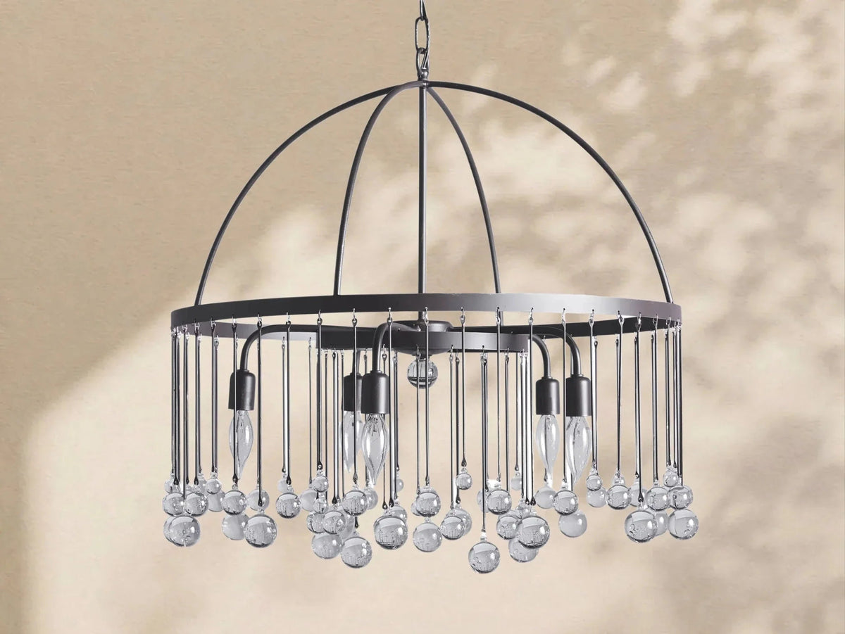 Aubrey Crystal Ball Round Chandelier 5 Light / 8 Light - Cyran Lamps