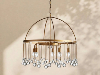 Aubrey Crystal Ball Round Chandelier 5 Light / 8 Light - Cyran Lamps
