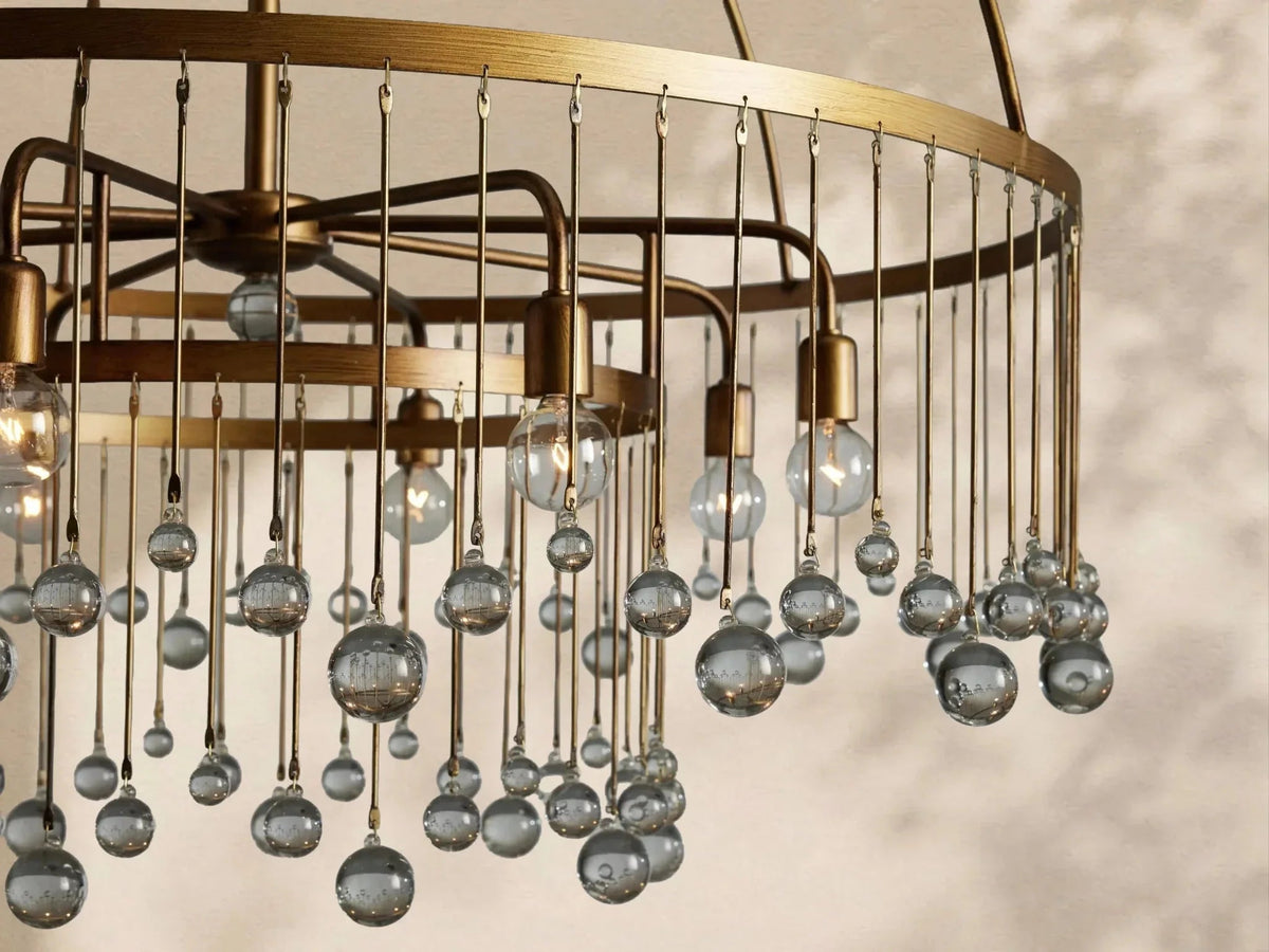 Aubrey Crystal Ball Round Chandelier 5 Light / 8 Light - Cyran Lamps