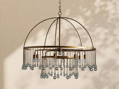 Aubrey Crystal Ball Round Chandelier 5 Light / 8 Light - Cyran Lamps