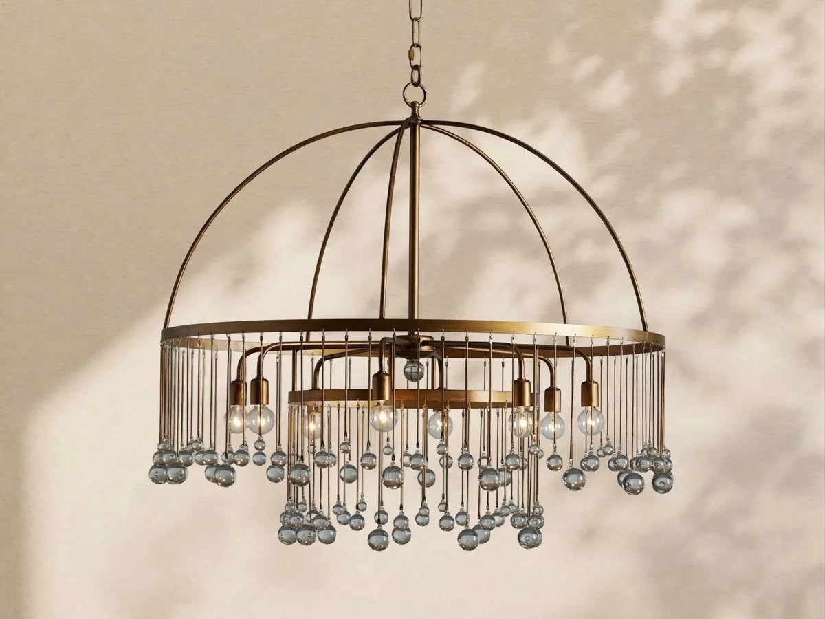 Aubrey Crystal Ball Round Chandelier 5 Light / 8 Light - Cyran Lamps