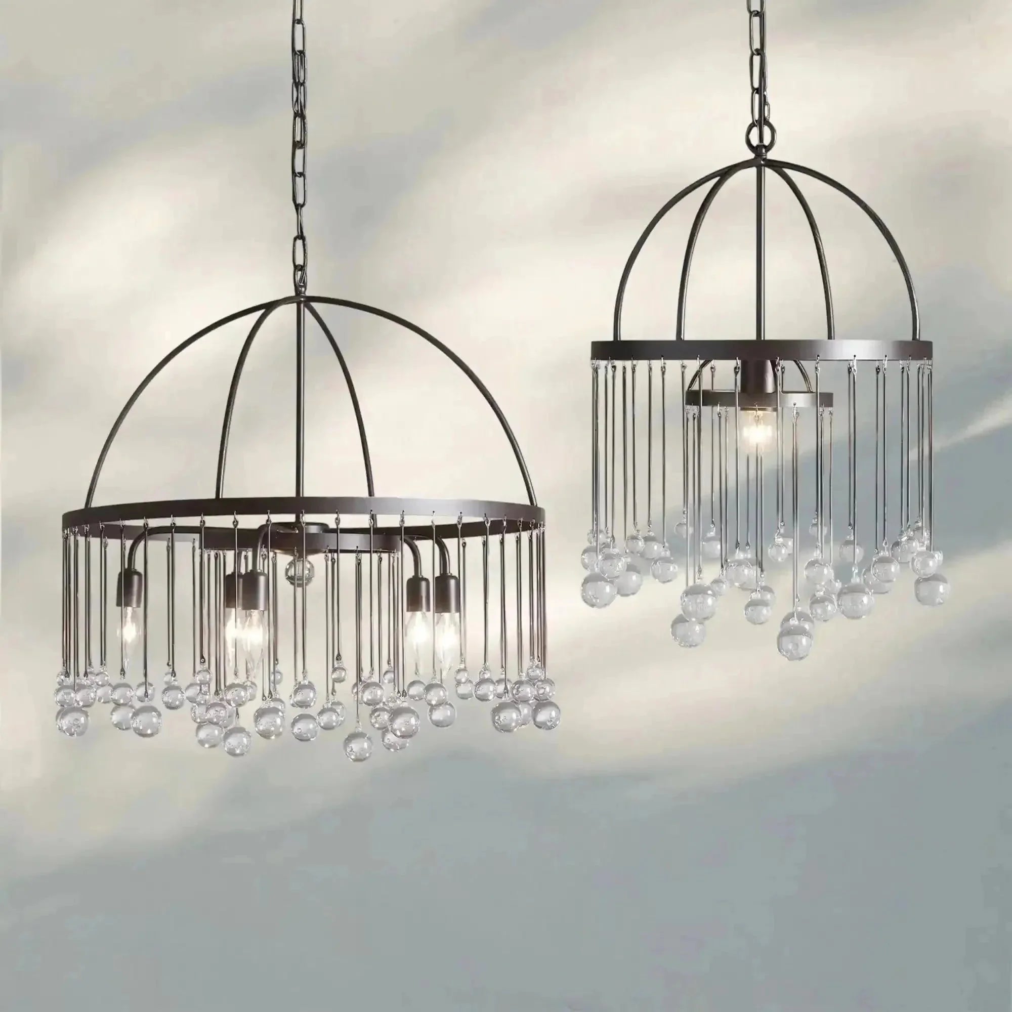 Aubrey Modern Crystal Ball Pendant Lamp - cyranlamps