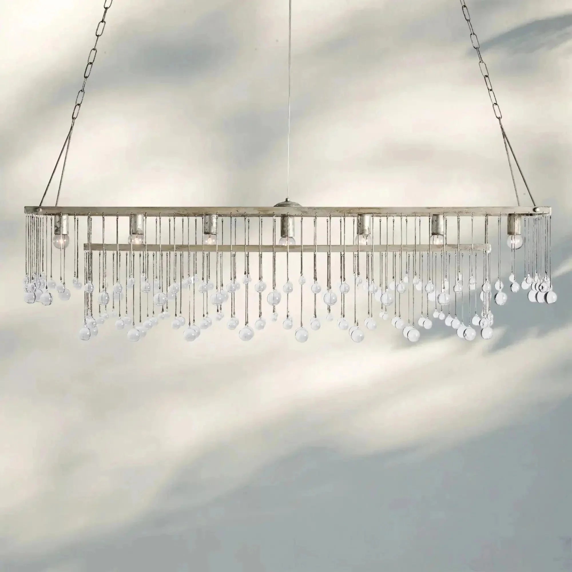 Aubrey Rectangular Chandelier 47''60'' - cyranlamps