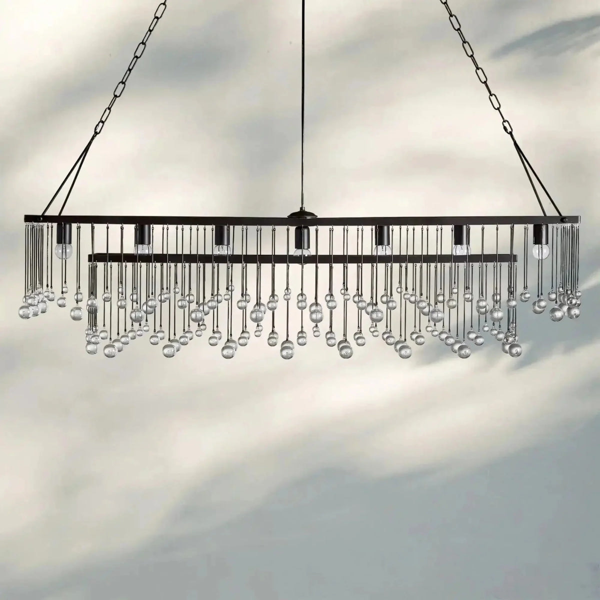 Aubrey Rectangular Chandelier 47''60'' - cyranlamps