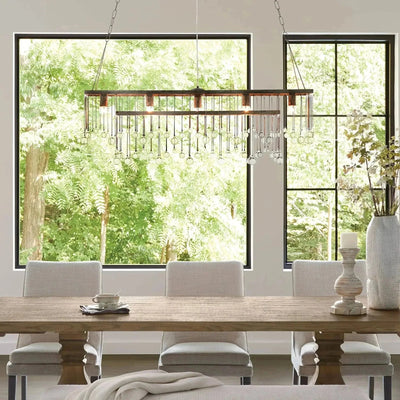 Aubrey Rectangular Chandelier 47''60'' - cyranlamps