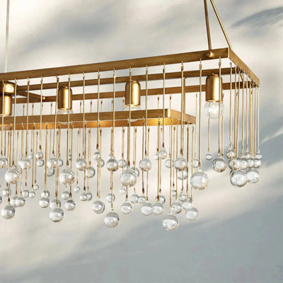 Aubrey Rectangular Chandelier 47''60'' - cyranlamps