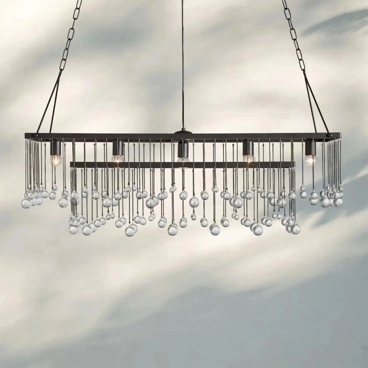 Aubrey Rectangular Chandelier 47''60'' - cyranlamps