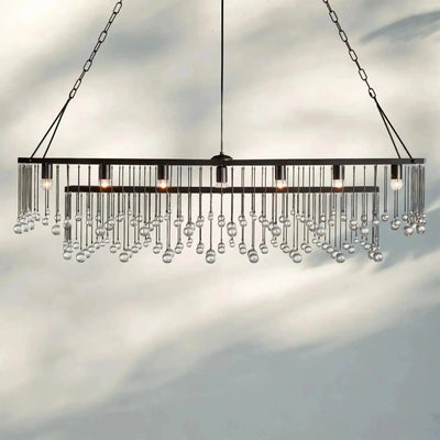 Aubrey Rectangular Chandelier 47''60'' - cyranlamps
