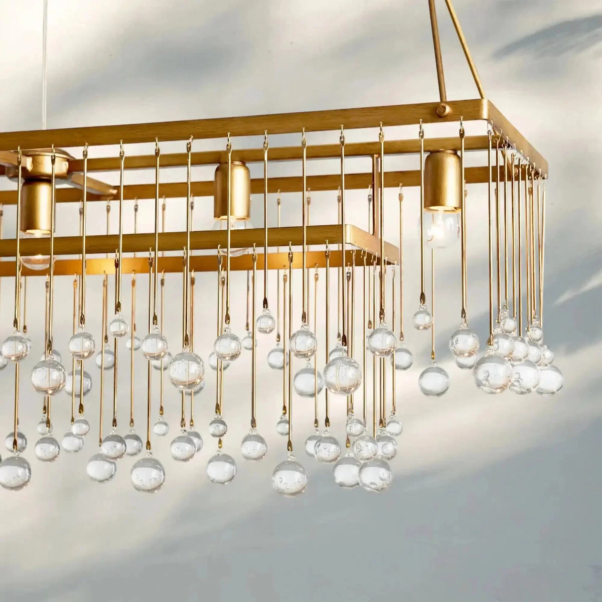 Aubrey Rectangular Chandelier 47''60'' - cyranlamps