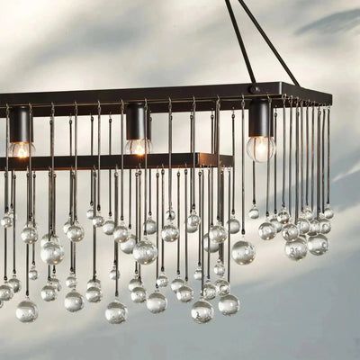 Aubrey Rectangular Chandelier 47''60'' - cyranlamps