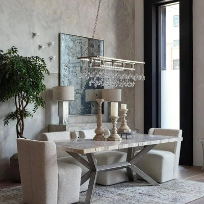 Aubrey Rectangular Chandelier 47''60'' - cyranlamps