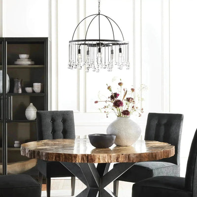 Aubrey Round Chandelier - cyranlamps