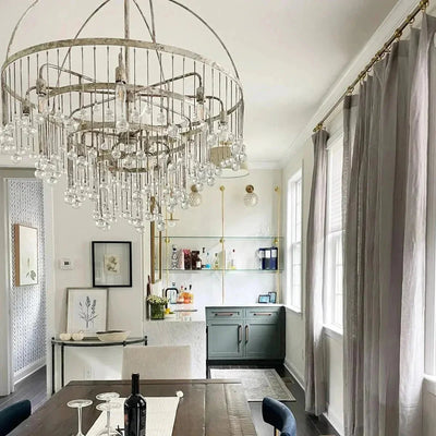 Aubrey Round Chandelier - cyranlamps