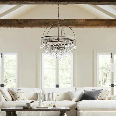 Aubrey Round Chandelier - cyranlamps