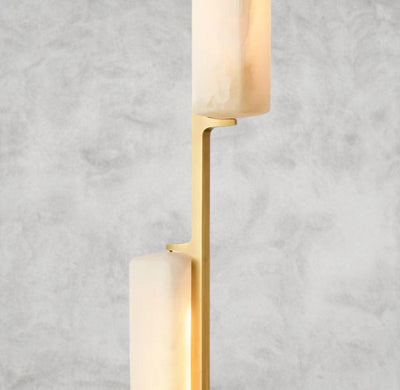Audaben Alabaster Linear Chandelier 54" - cyranlighting