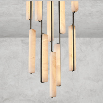 Audaben Alabaster Round Chandelier 24", 40", 56" - cyranlighting