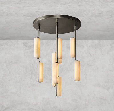 Audaben Alabaster Round Chandelier 24", 40", 56" - cyranlighting