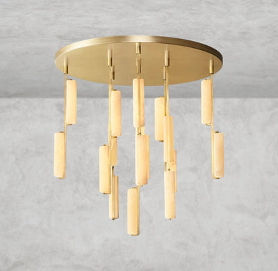Audaben Alabaster Round Chandelier 24", 40", 56" - cyranlighting