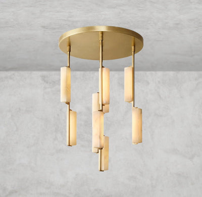 Audaben Alabaster Round Chandelier 24", 40", 56" - cyranlighting