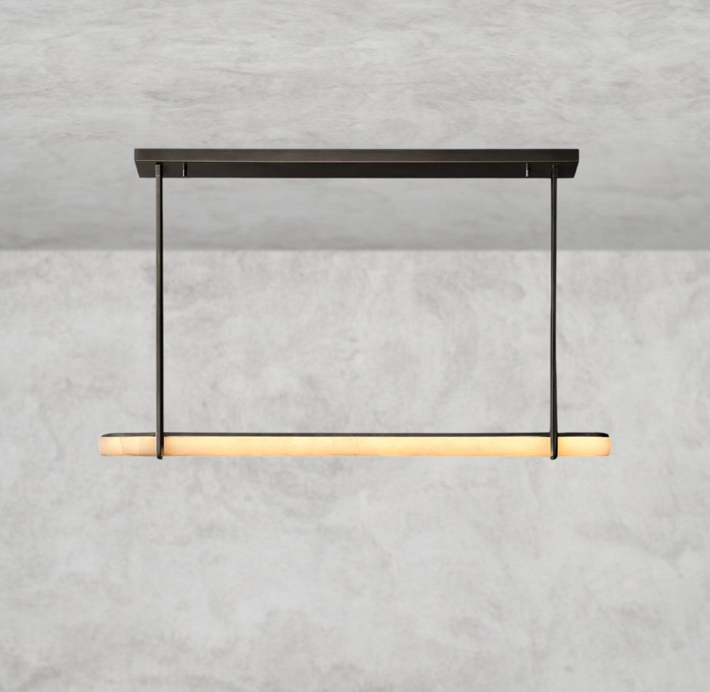 Audaben Alabaster Single Bar Linear Chandelier - Cyran Lamps