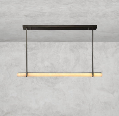 Audaben Alabaster Single Bar Linear Chandelier - Cyran Lamps