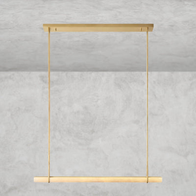 Audaben Alabaster Single Bar Linear Chandelier - Cyran Lamps