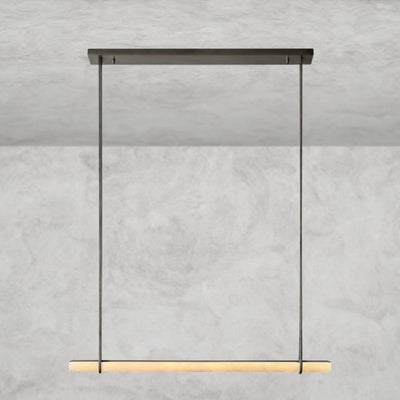 Audaben Alabaster Single Bar Linear Chandelier - Cyran Lamps