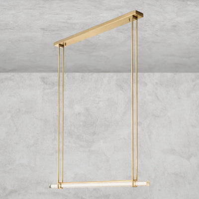 Audaben Crystal Linear Single Bar Chandelier - Cyran Lamps