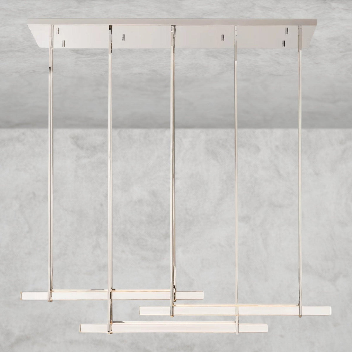 Audaben Crystal Triple Bar Linear Chandelier 60", 72" - Cyran Lamps