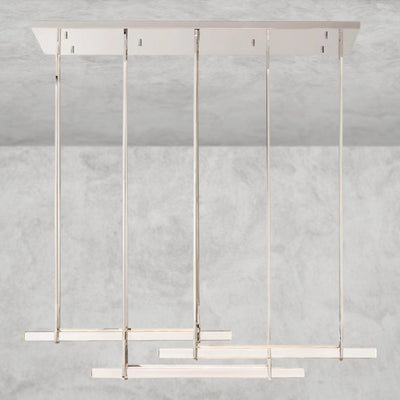 Audaben Crystal Triple Bar Linear Chandelier 60", 72" - Cyran Lamps