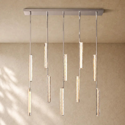 Audubom Crystal Linear Chandelier - Nicke / Classic