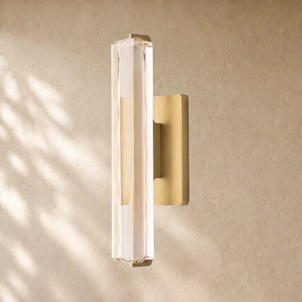 Audubom Crystal Single Sconce - 15’’ / Brass