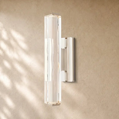 Audubom Crystal Single Sconce - 15’’ / Nickel