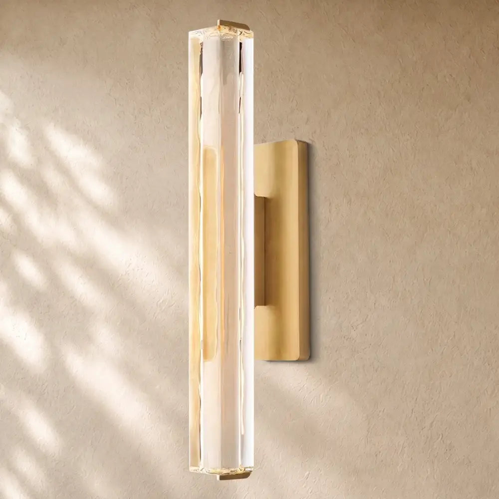 Audubom Crystal Single Sconce - 19’’ / Brass