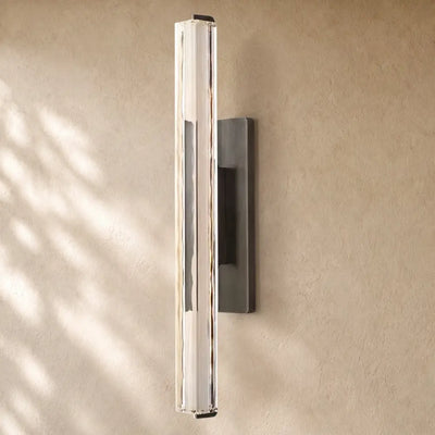 Audubom Crystal Single Sconce - 25’’ / Bronze