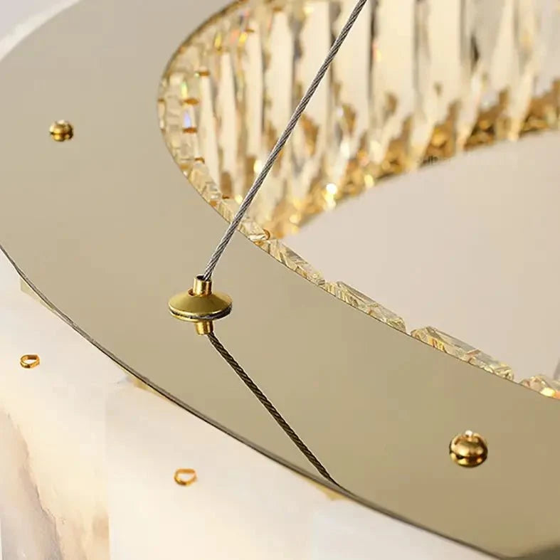 Aurelia Marble & Crystal Chandelier - cyranlamps