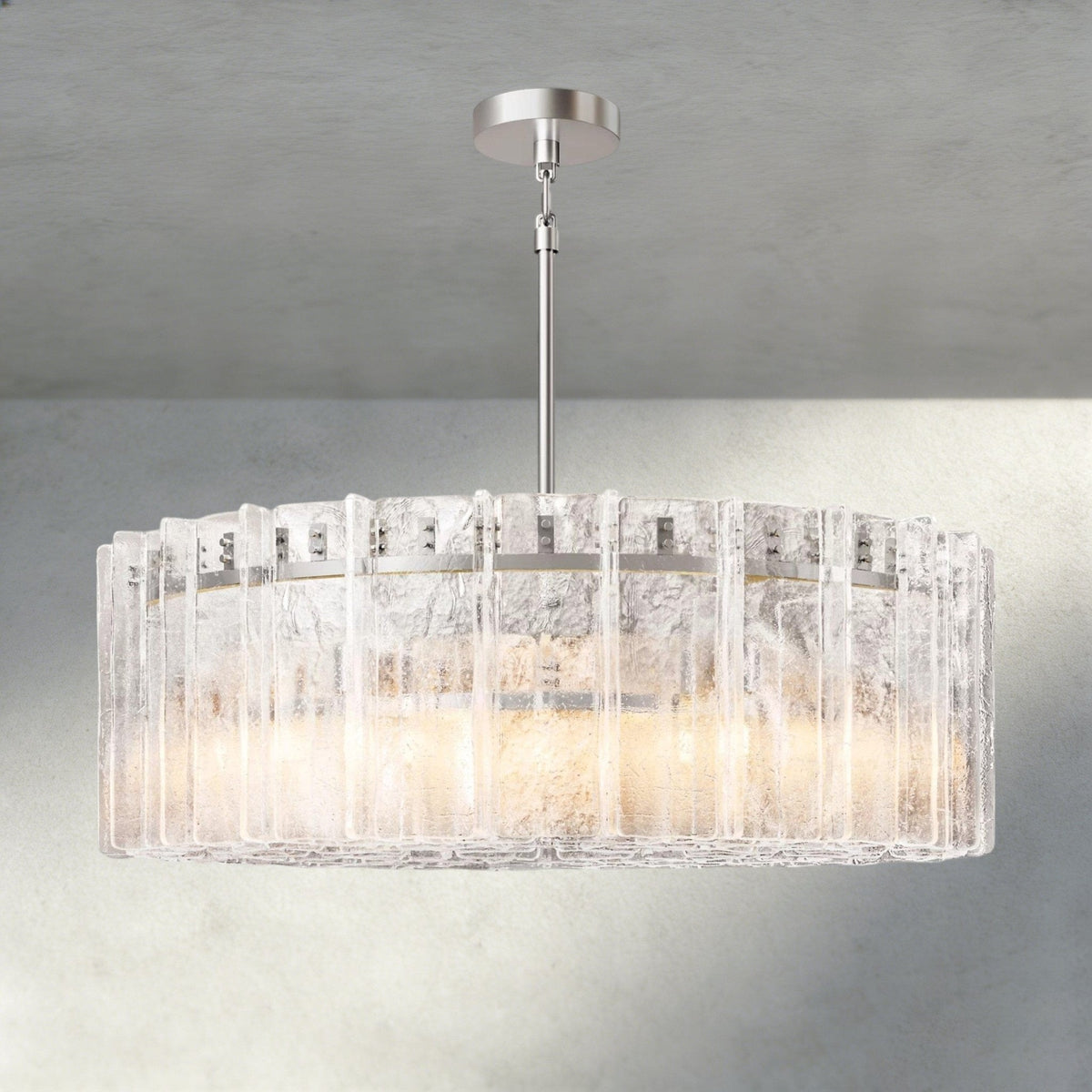 Aurelle Clear Glass Round Chandelier - Cyran Lamps