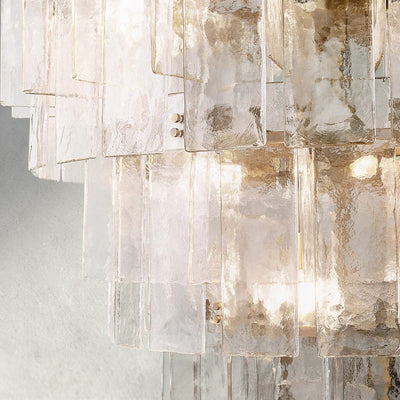 Aurelle Clear Glass Tiered Round Chandelier - Cyran Lamps