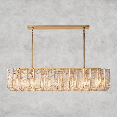 Aurelle Smoke Glass Linear Chandelier - Cyran Lamps