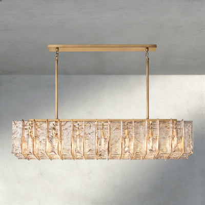 Aurelle Smoke Glass Linear Chandelier - Cyran Lamps