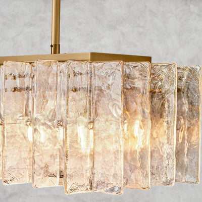 Aurelle Smoke Glass Linear Chandelier - Cyran Lamps