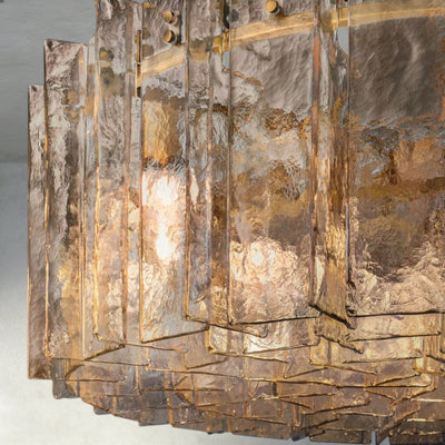 Aurelle Smoke Glass Round Chandelier - Cyran Lamps