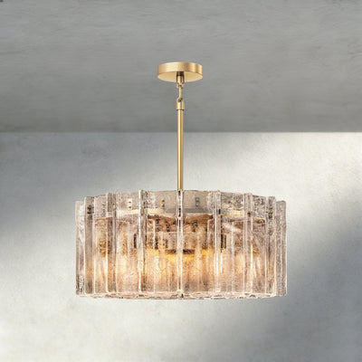 Aurelle Smoke Glass Round Chandelier - Cyran Lamps