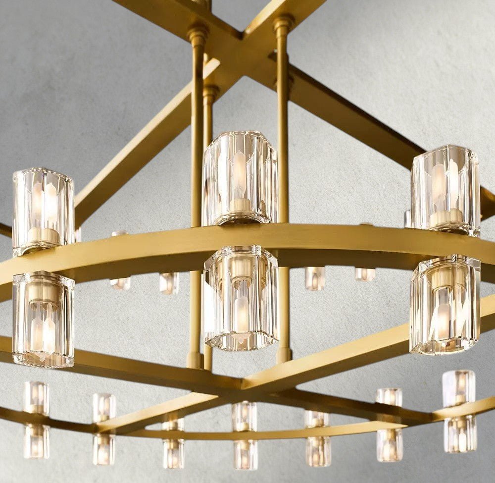 Avecho LED Round Two - Tier Chandelier 60" - cyranlighting