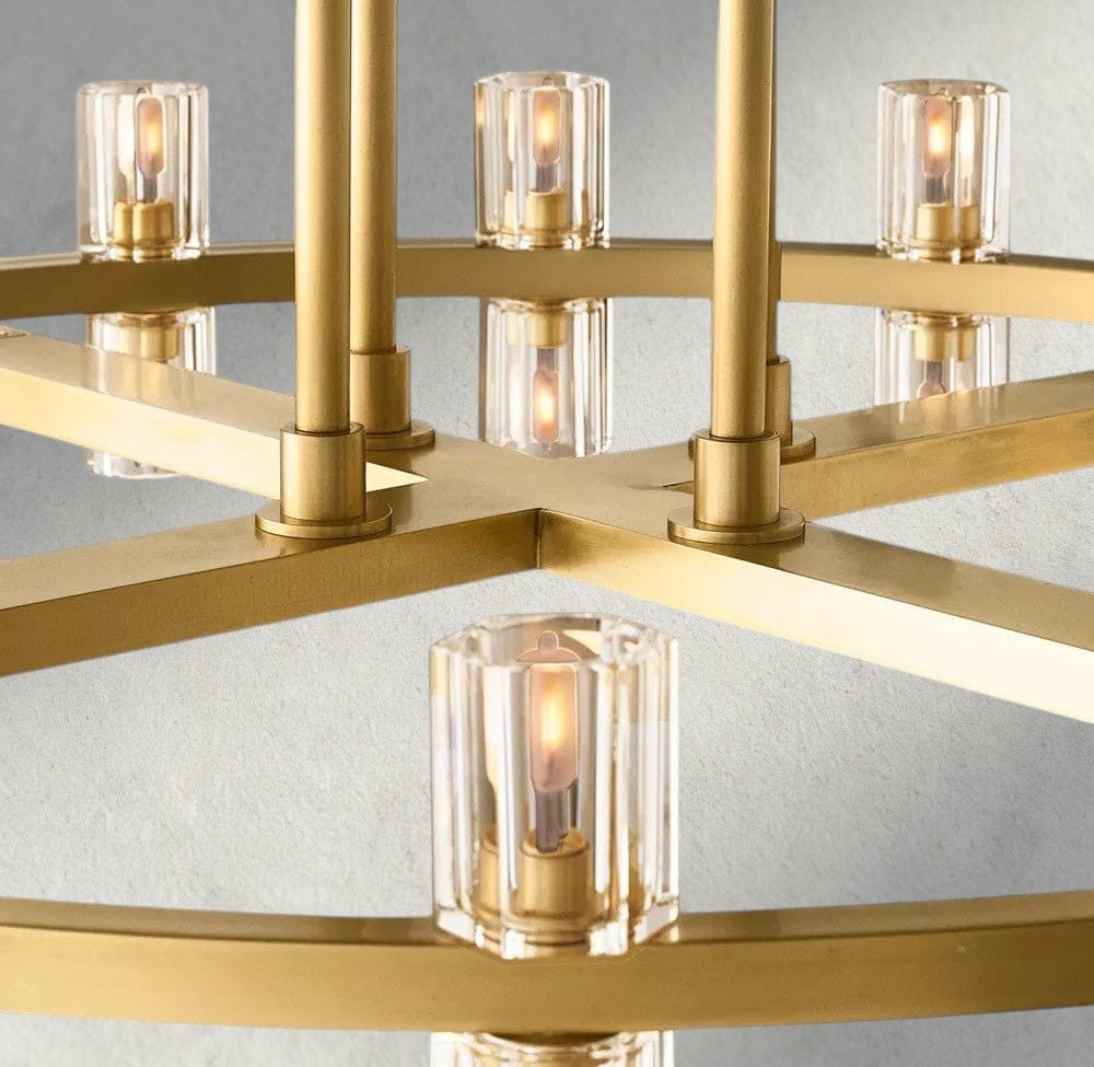 Avecho LED Round Two - Tier Chandelier 60" - cyranlighting