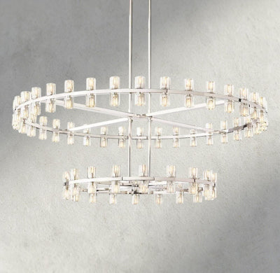 Avecho LED Round Two - Tier Chandelier 60" - cyranlighting