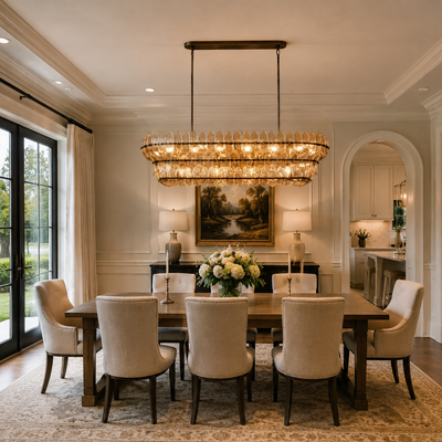 Ameliano Glass Linear Chandelier